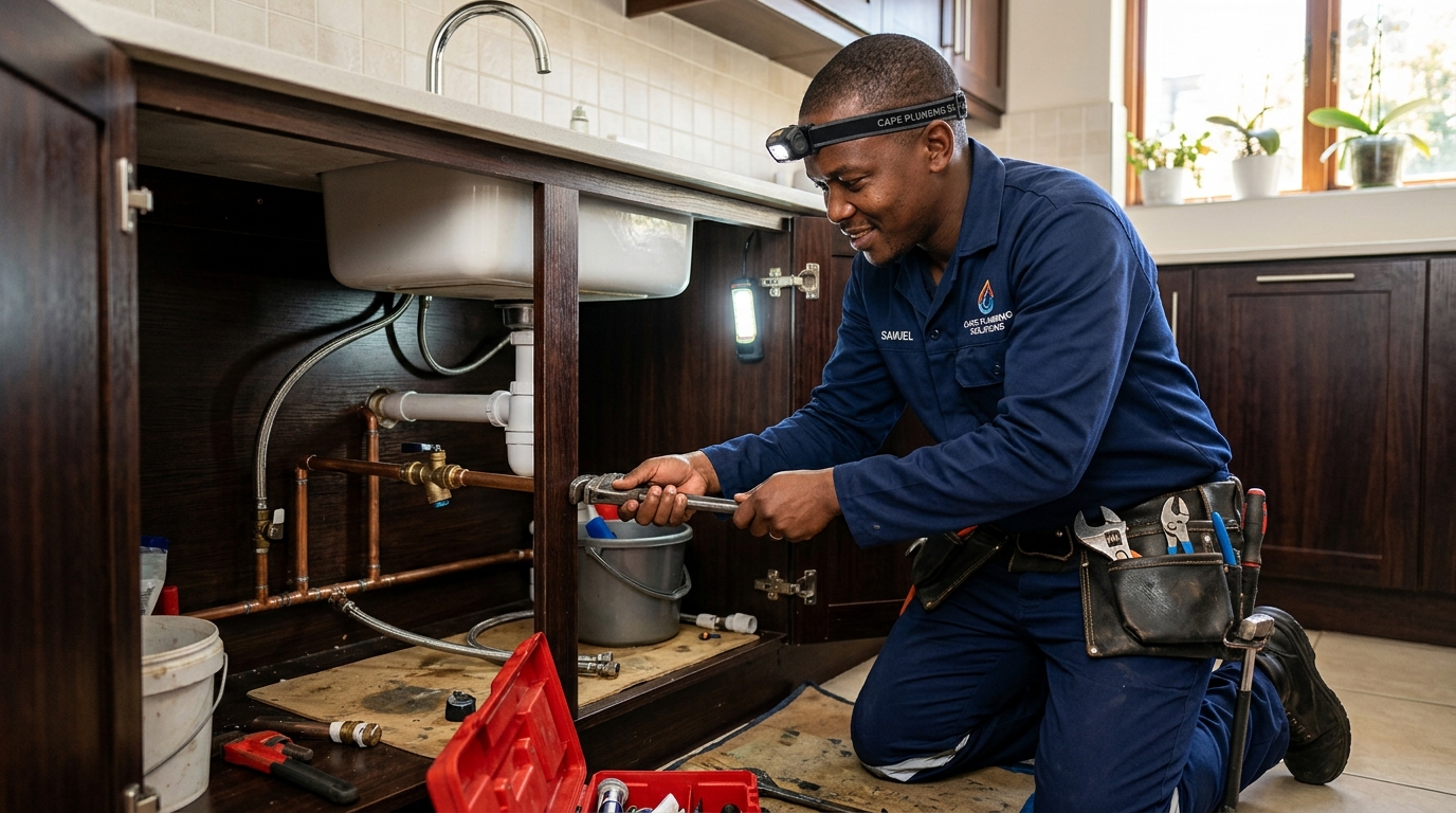 Certified Motsei Group plumber repairing emergency burst pipe in Midrand